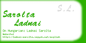 sarolta ladnai business card